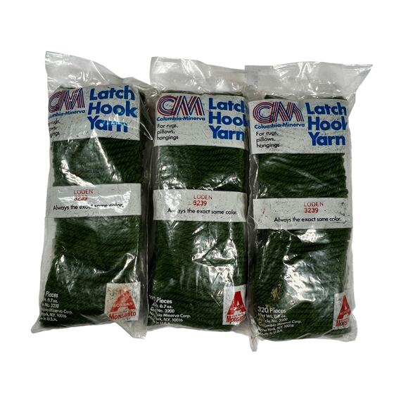 CM LATCH HOOK YARN Lot 15 Mixed Color Craft Rug Yarn Lot Crafting Supplies New - Picture 11 of 11